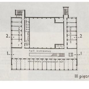 Rzut III piętra; fot.: Architektura 1974 nr 11-12