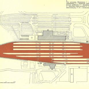 Plan sytuacyjny; źródło: Architektura nr 5/1969